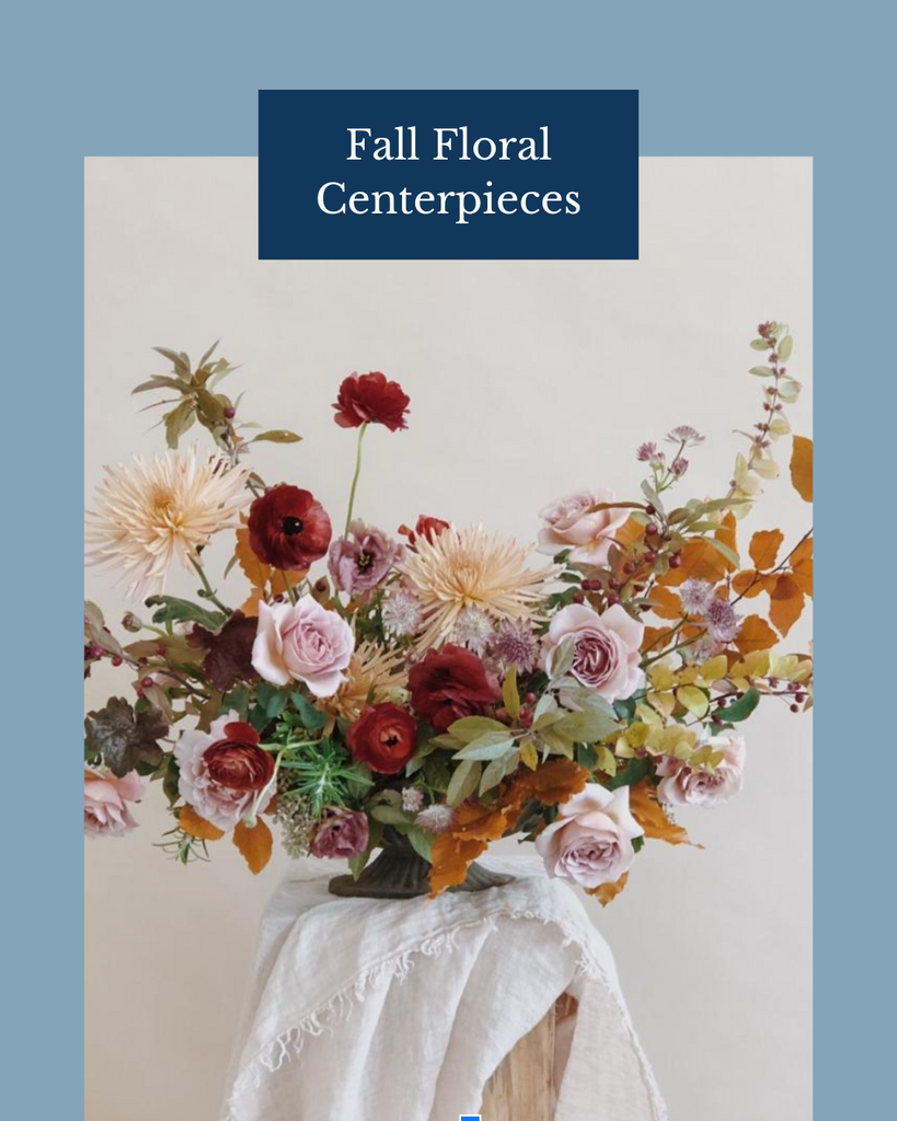 A beautiful arrangement of fall flowers for the perfect table centerpiece. 